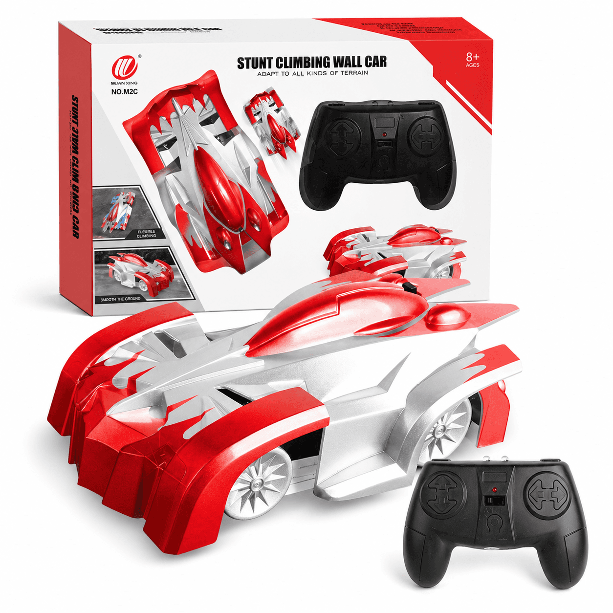 1:16 red remote control wall climbing stunt car